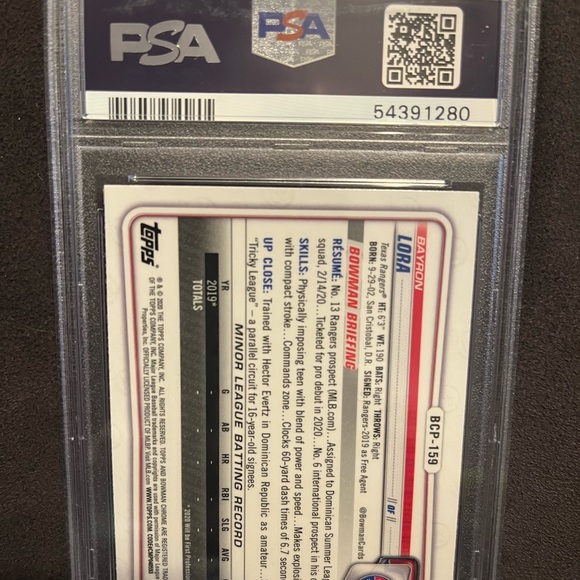 PSA Mint 9 Bayron Lora - Picture 2 of 3